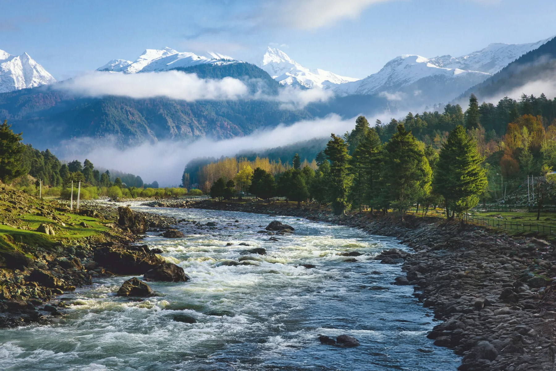 Lidder River - crystal-clear waters flowing through Pahalgam valley